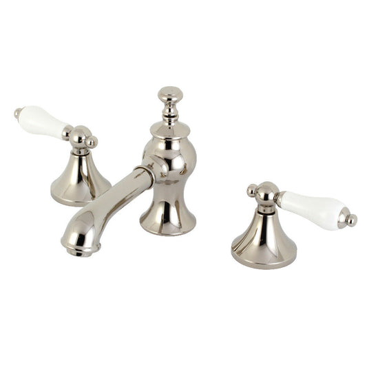 Vintage Widespread Bathroom Faucet in Polished Nickel