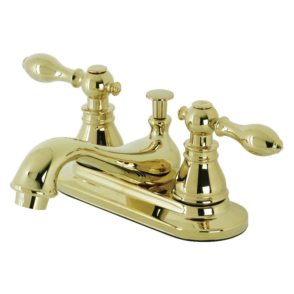 American Classic 4 Inch Centerset Bathroom Faucet in Polished Brass
