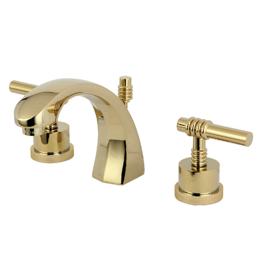 Milano Widespread Bathroom Faucet in Polished Brass