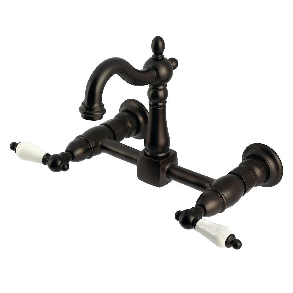 Heritage Wall Mount Kitchen Faucet in Oil Rubbed Bronze
