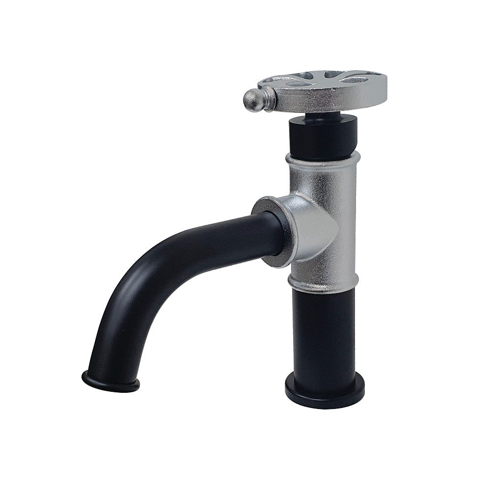 Belknap Single-Hole Bathroom Faucet in Matte Black/Polished Chrome