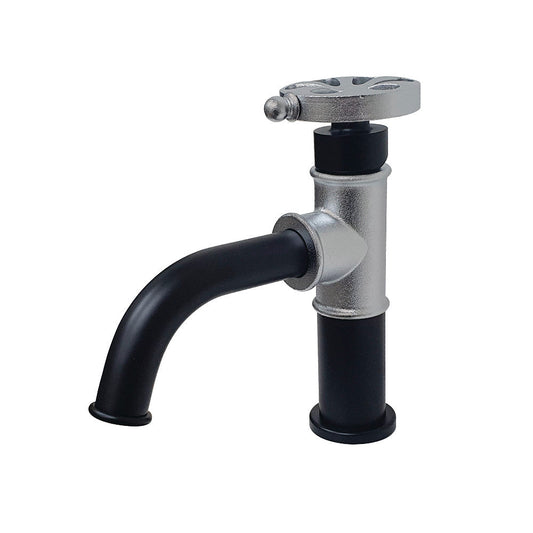 Belknap Single-Hole Bathroom Faucet in Matte Black/Polished Chrome