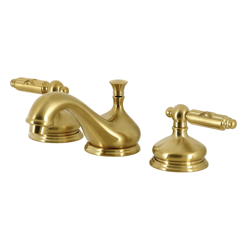 Georgian Widespread Bathroom Faucet in Brushed Brass
