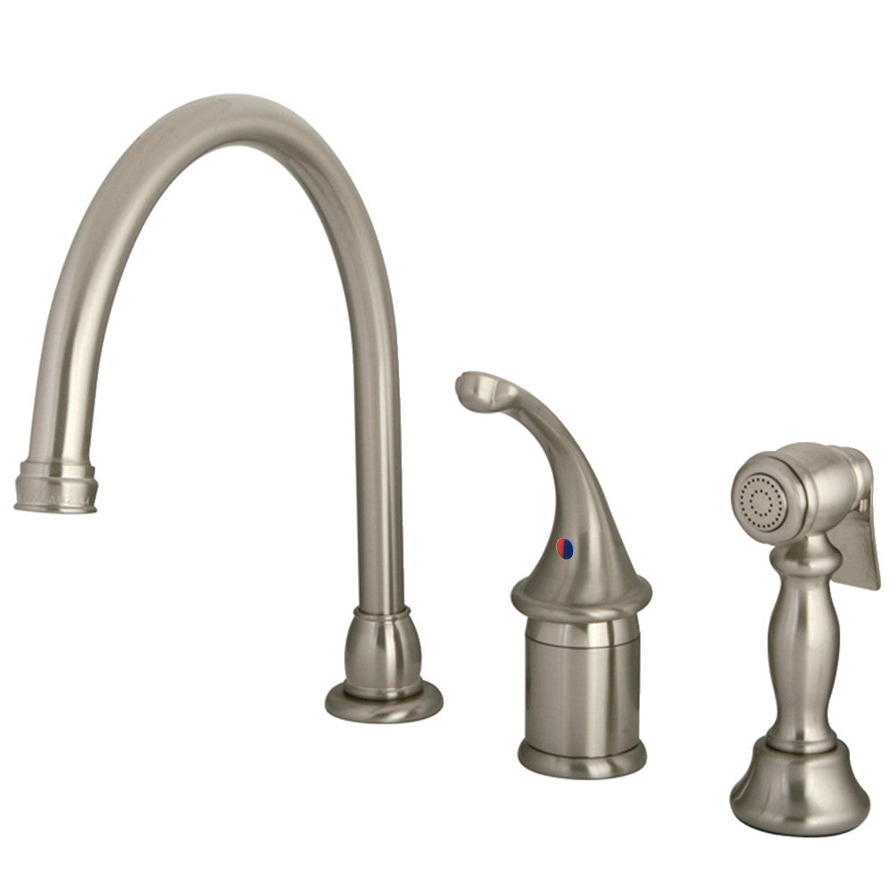 Georgian Widespread Kitchen Faucet in Brushed Nickel