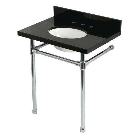 Dreyfuss 30 Inch Console Sink in Polished Chrome