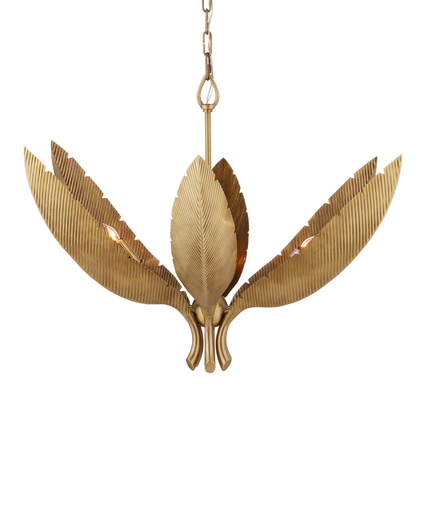 Bird of Paradise Brass Chandelier
