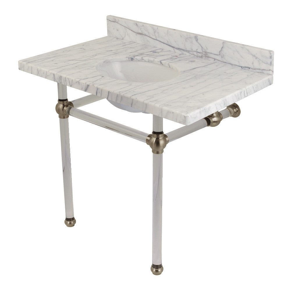 Templeton 36 Inch Console Sink in Carrara Marble