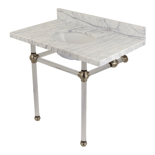 Templeton 36 Inch Console Sink in Carrara Marble