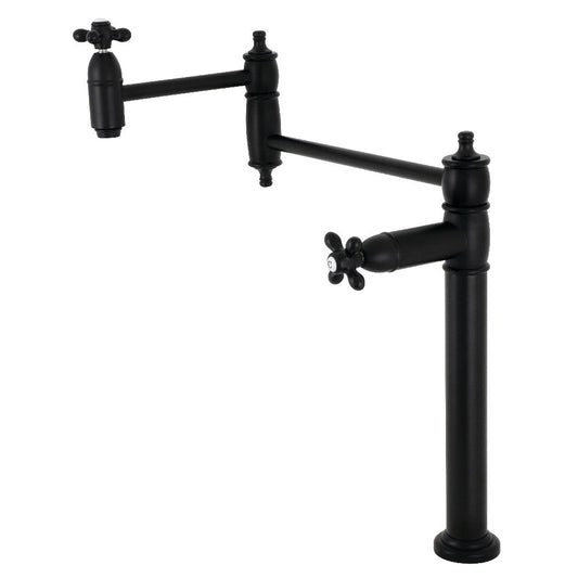 Restoration Pot Filler Faucet in Matte Black