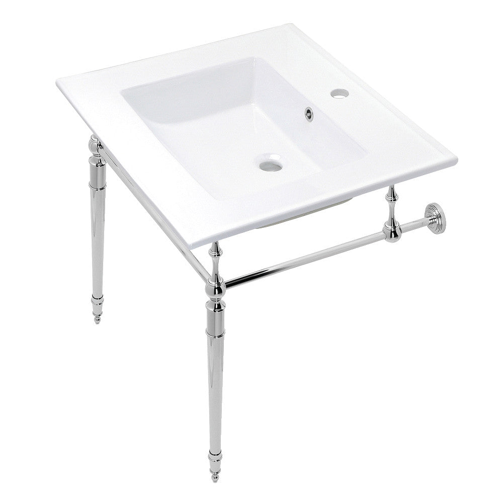 Edwardian 25.19 Inch Console Sink in White