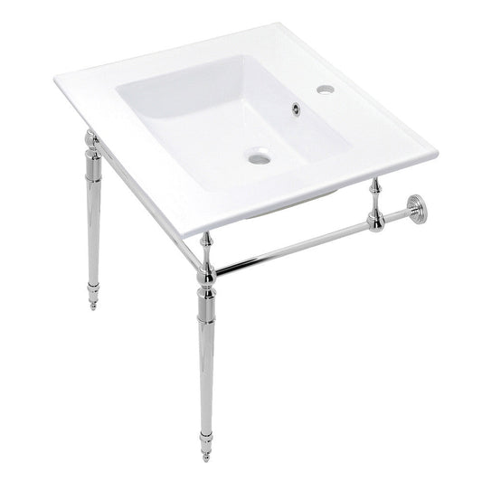 Edwardian 25.19 Inch Console Sink in White