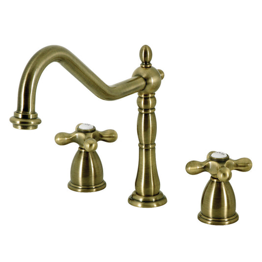 Heritage Widespread Kitchen Faucet in Antique Brass