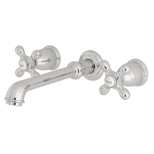English Country Wall-Mount Bathroom Faucet in Polished Chrome