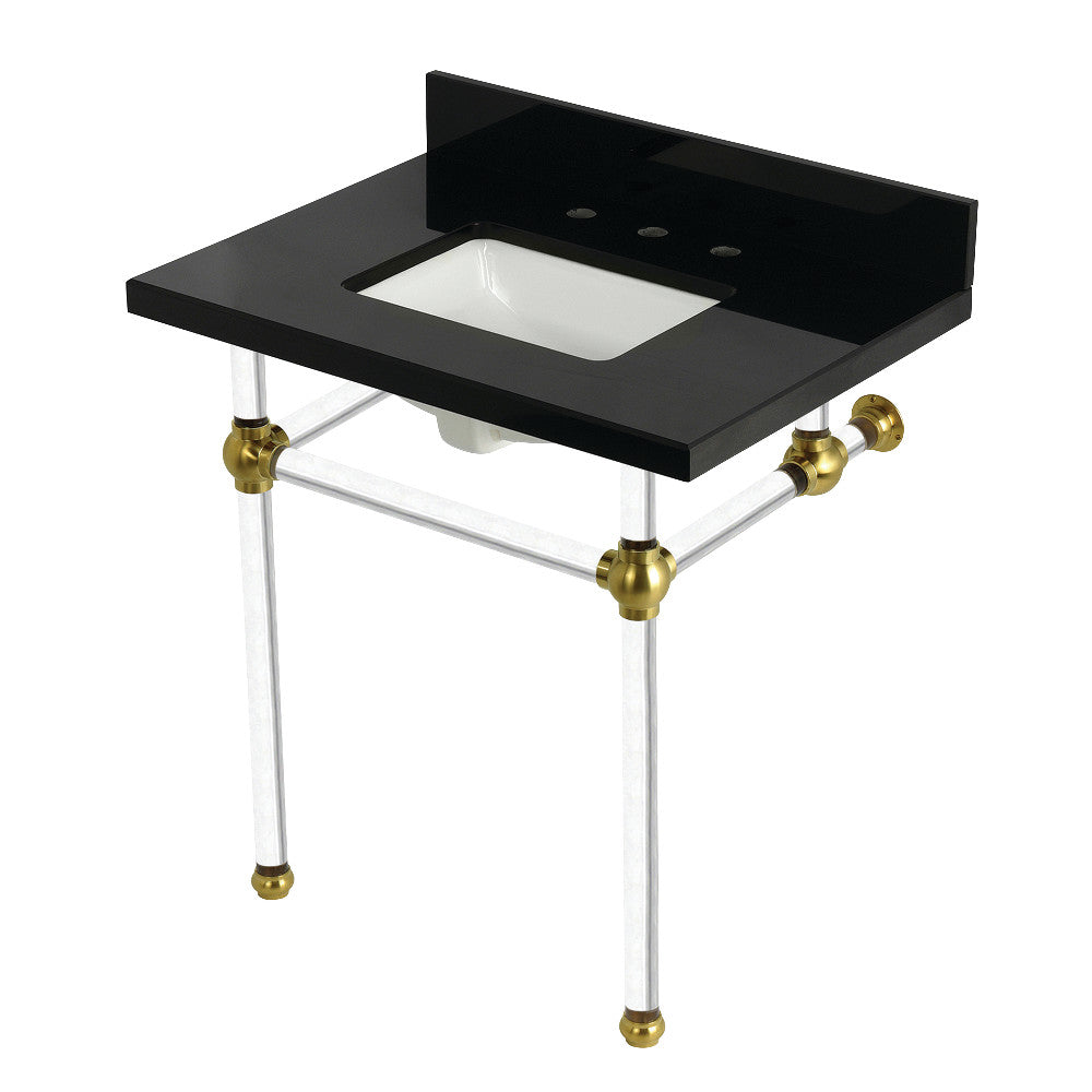 Templeton 30 Inch Console Sink in Brushed Brass