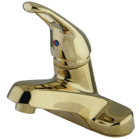 Wyndham 4 Inch Centerset Bathroom Faucet in Polished Brass