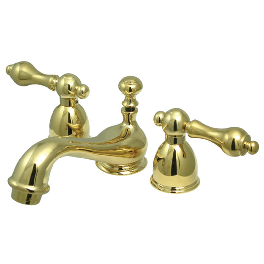 Restoration Mini-Widespread Bathroom Faucet in Polished Brass