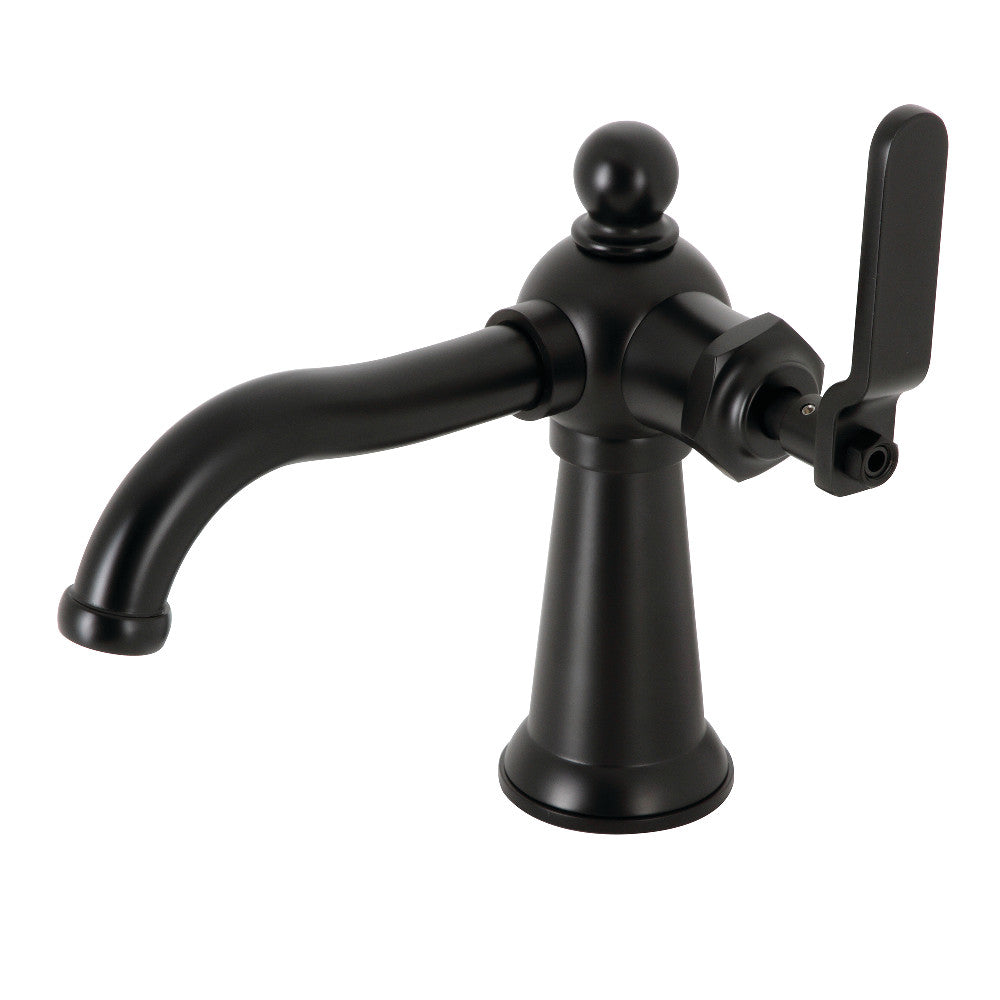Knight Single-Hole Bathroom Faucet in Matte Black