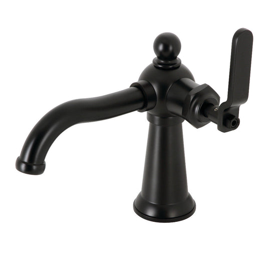Knight Single-Hole Bathroom Faucet in Matte Black